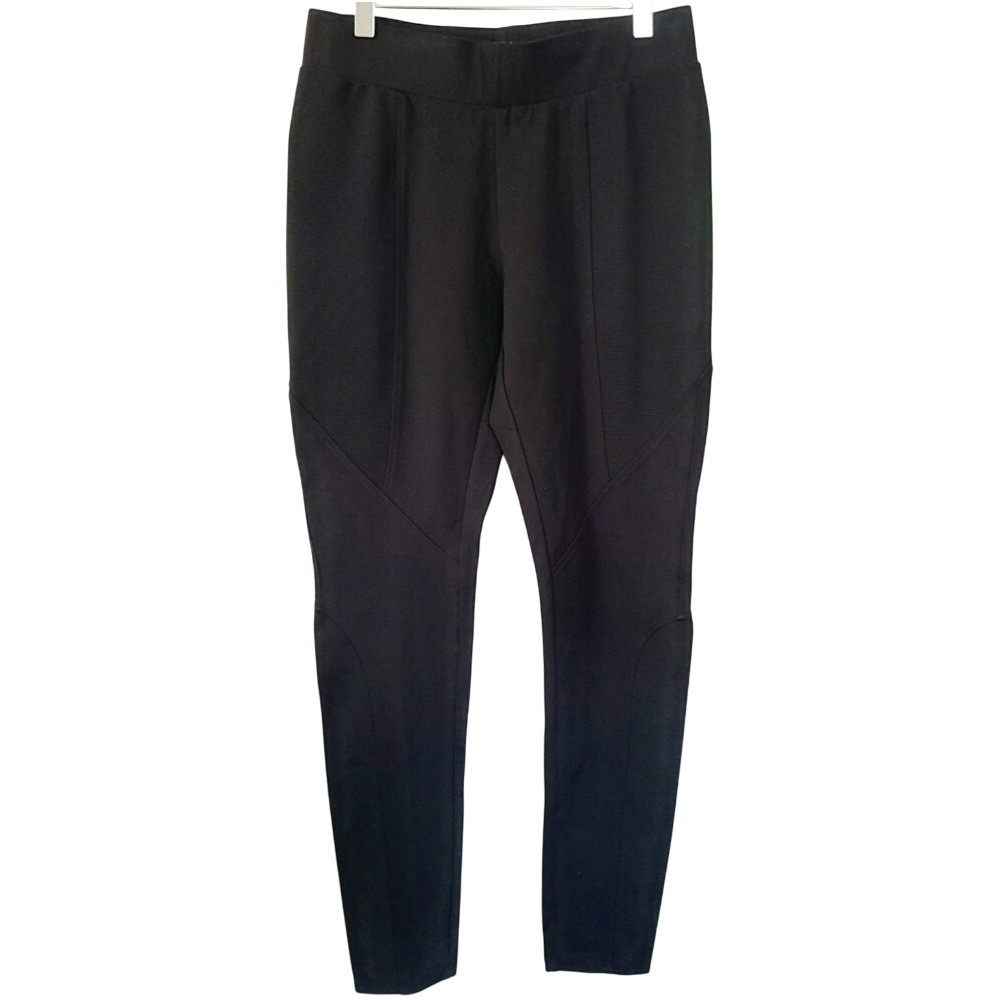 Ricki's Black‎ Moto Ponte Knit Leggings Medium Mid-Rise